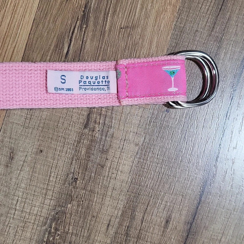 DOUGLAS PAQUETTE Pink Preppy Drinks Cocktails Belt - Picture 3 of 6